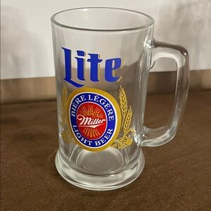 😄Vintage Miller light beer LITE glass stein